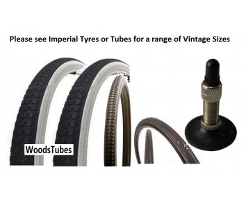 Selection of Vintage Bicycle Tyre and Tube for Roadsters